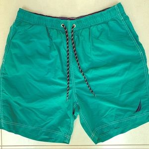 Vintage Nautica Men’s Aqua Blue Teal Swim Shorts